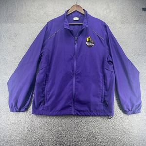 Planet Fitness Employee Issued Winbreaker Jacket Mens XL Purple Staff Gym Logo